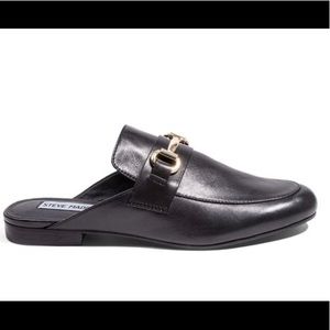 Steve Madden kandi black leather loafer-slide